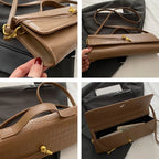 Compact leather handbag