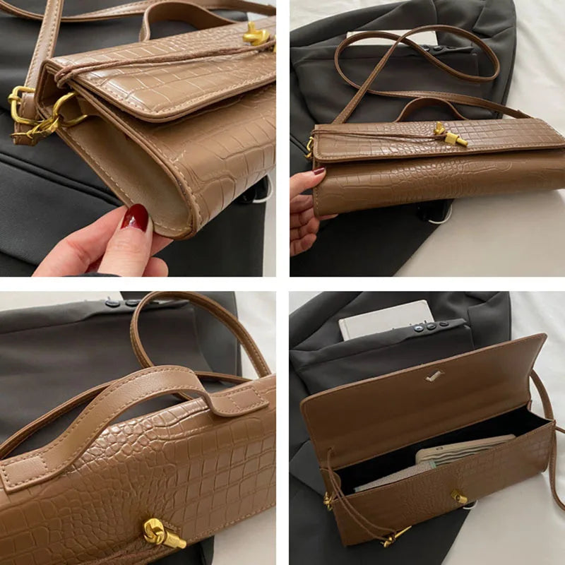 Compact leather handbag