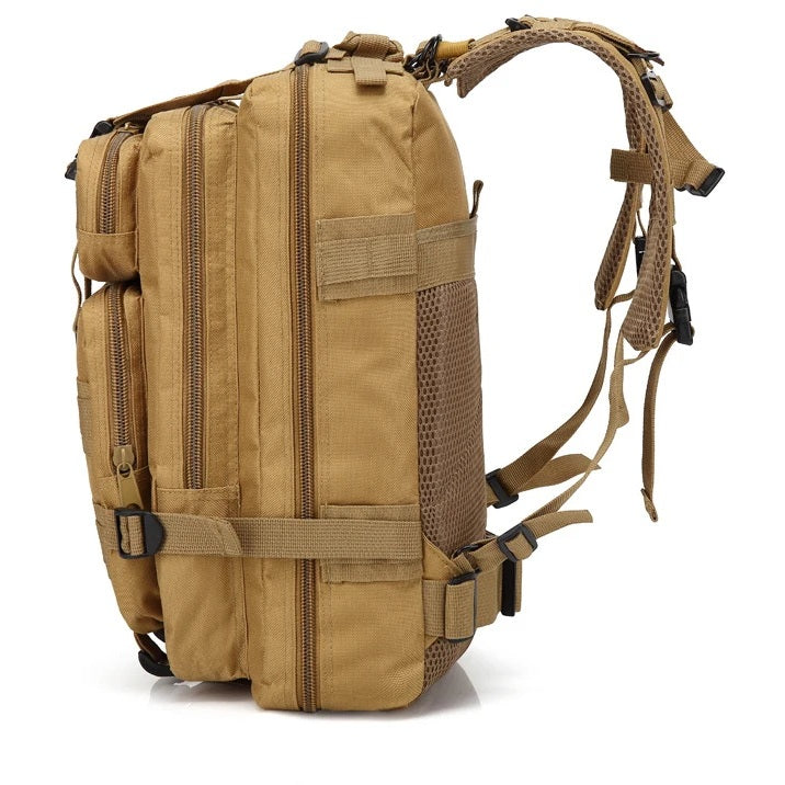 Green camo military-style tactical backpack