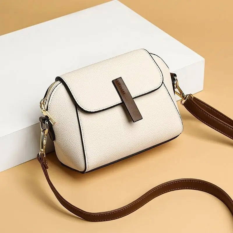 Practical leather crossbody bag