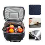 Black insulated shoulder cooler bag