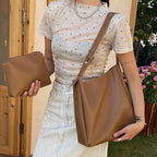 Elegant women's leather tote bag