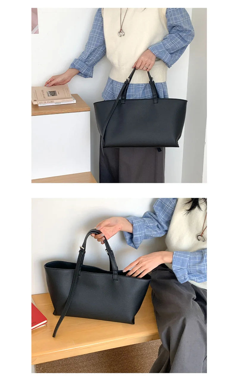 Stylish leather tote bag