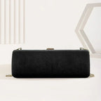 Corduroy clutch bag with cute closure