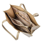 Casual leather tote bag for women