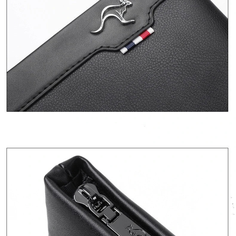 Compact leather clutch for essentials