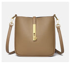 Functional leather crossbody bag