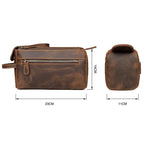 Zippered leather dopp kit