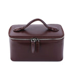 Travel leather vanity bag