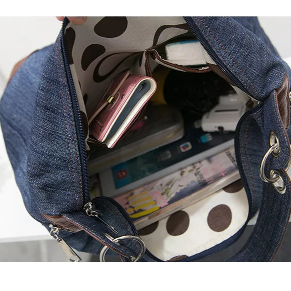 Casual denim slouch bag