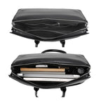 Minimalist leather briefcase for work
