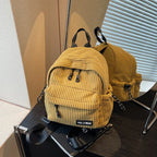 Small corduroy backpack