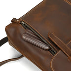 Structured leather rucksack backpack