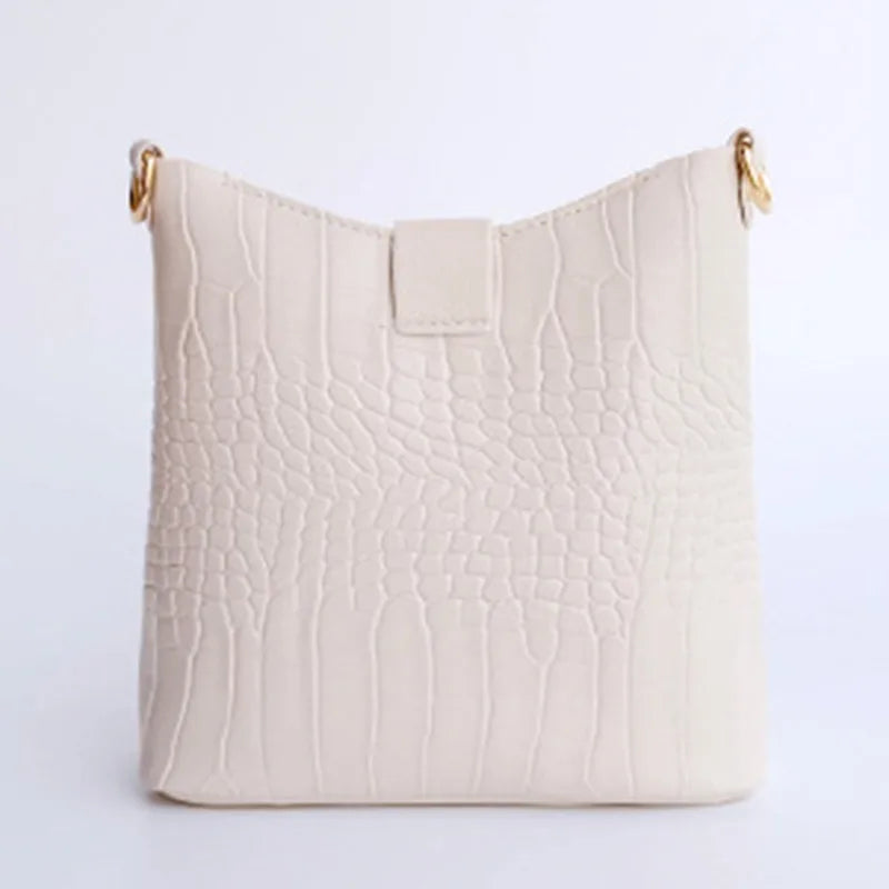 Classic leather shoulder bag for women