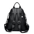 Convertible leather backpack for women