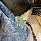 Washed denim backpack with adjustable straps