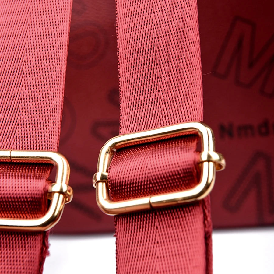 Designer-style leather backpack