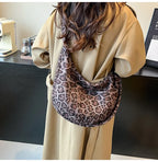Oversized suede shoulder bag