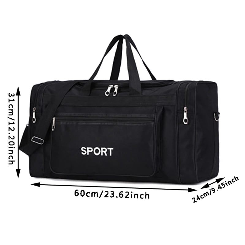 Black sports duffel bag