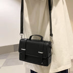 Compact leather crossbody bag