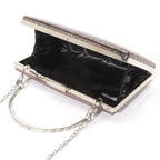 Leather handbag with structured silhouette