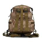 Beige camo army-style tactical backpack
