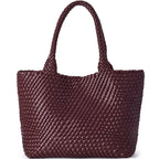 Trendy leather tote bag