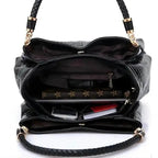 Large capacity leather tote bag
