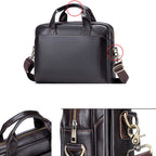 Professional leather laptop bag with handle