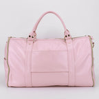 Elegant leather holdall with shoulder strap