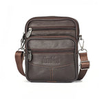 Structured leather crossbody bag