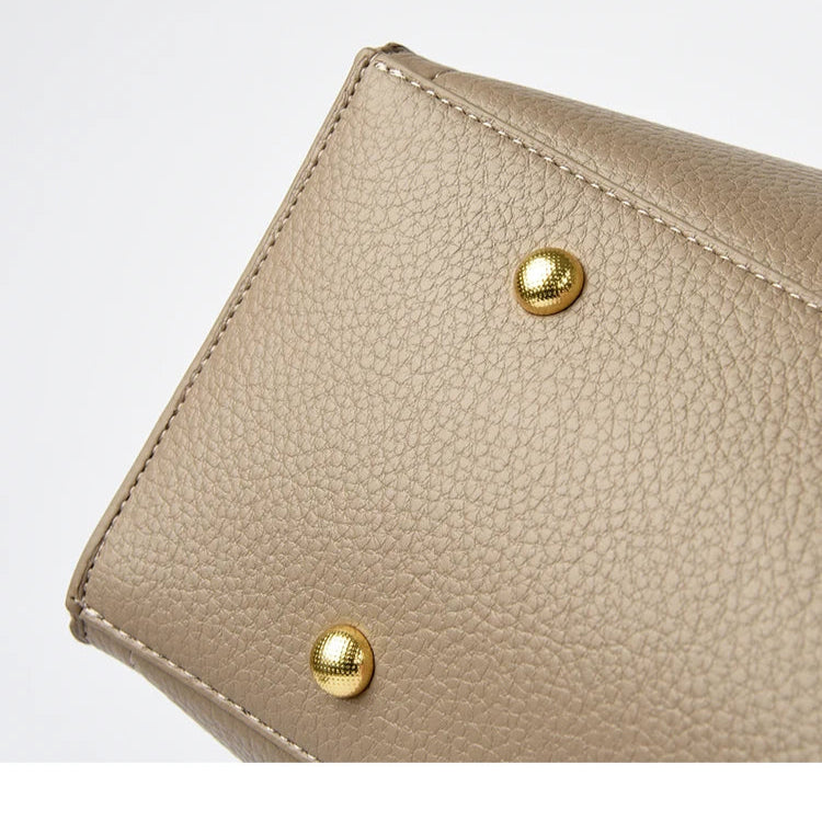Casual leather tote bag for women