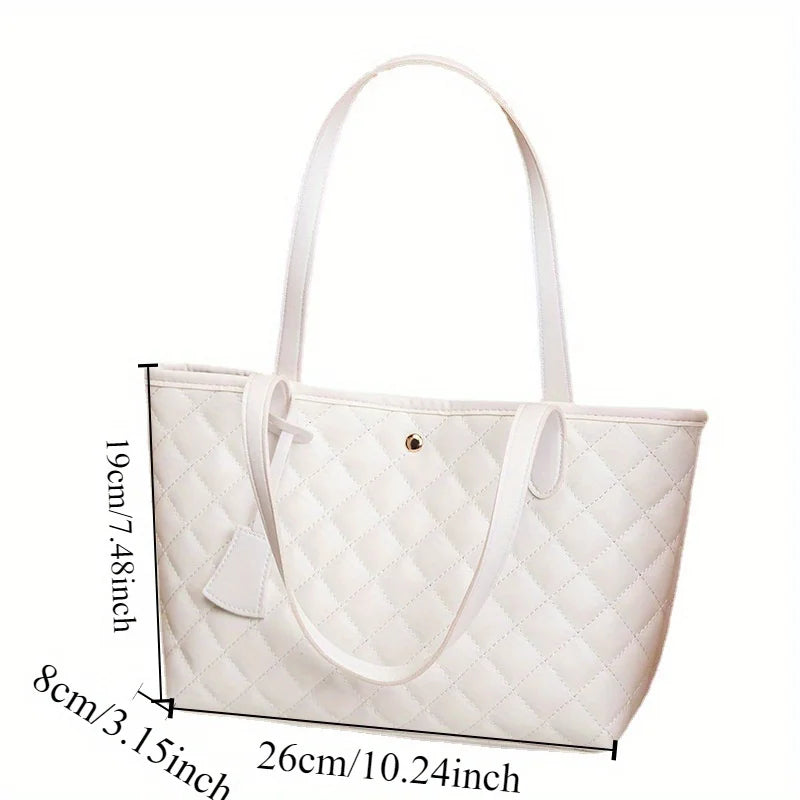 Quilted leather tote bag