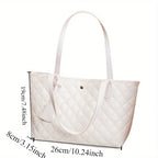 Quilted leather tote bag
