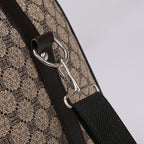 Textured leather travel duffle bag