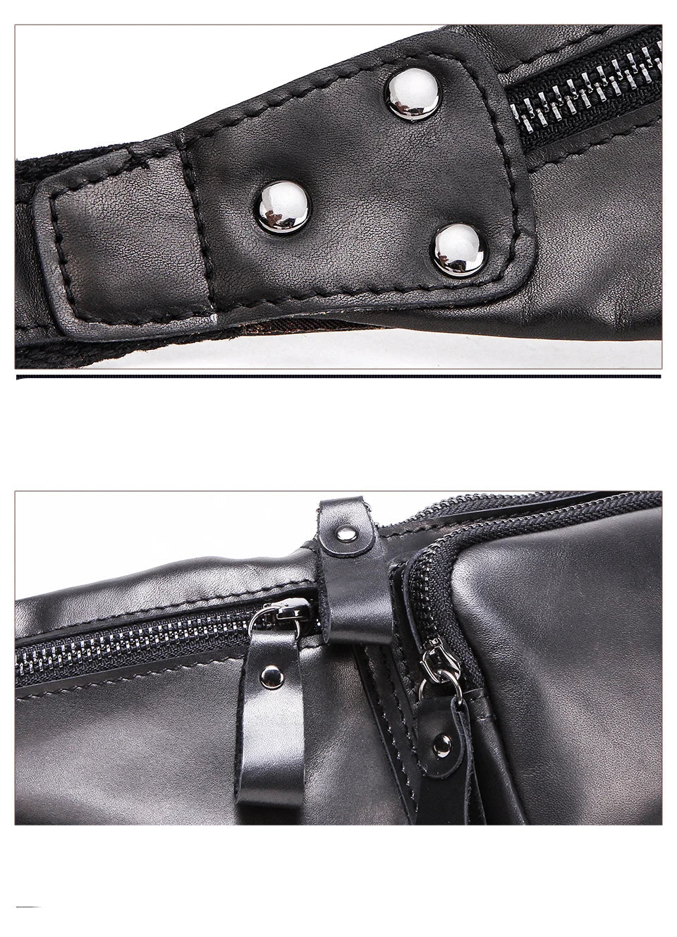 Leather belt bag for men