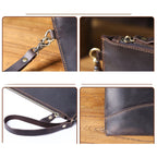 Retro leather clutch