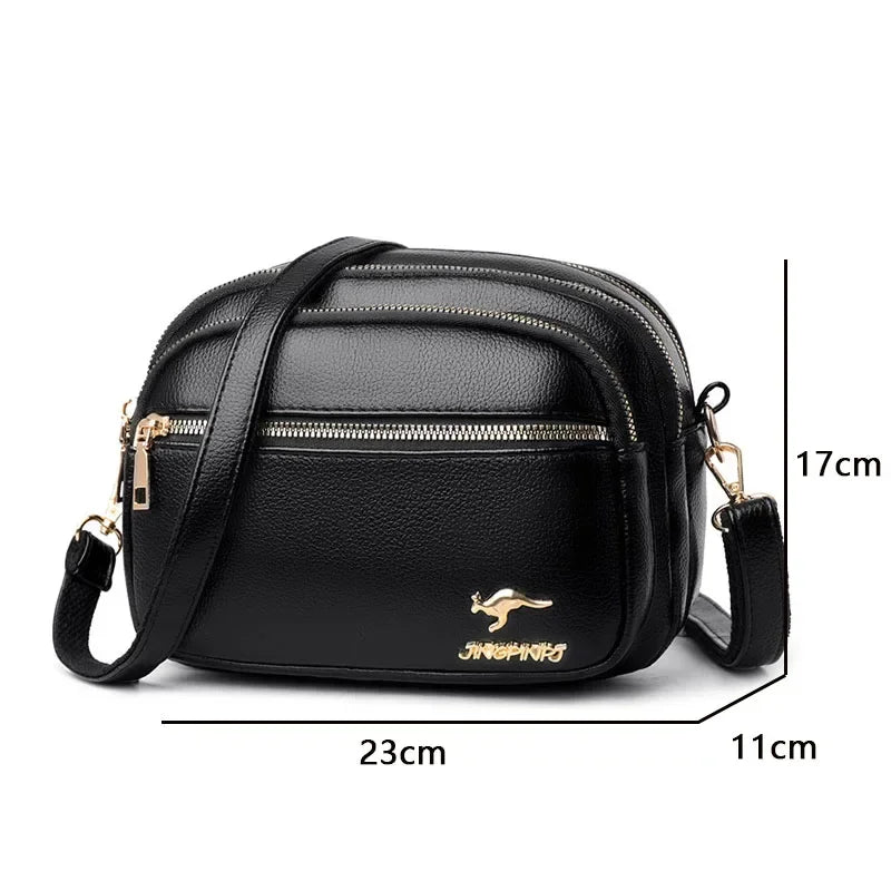 Retro leather shoulder purse