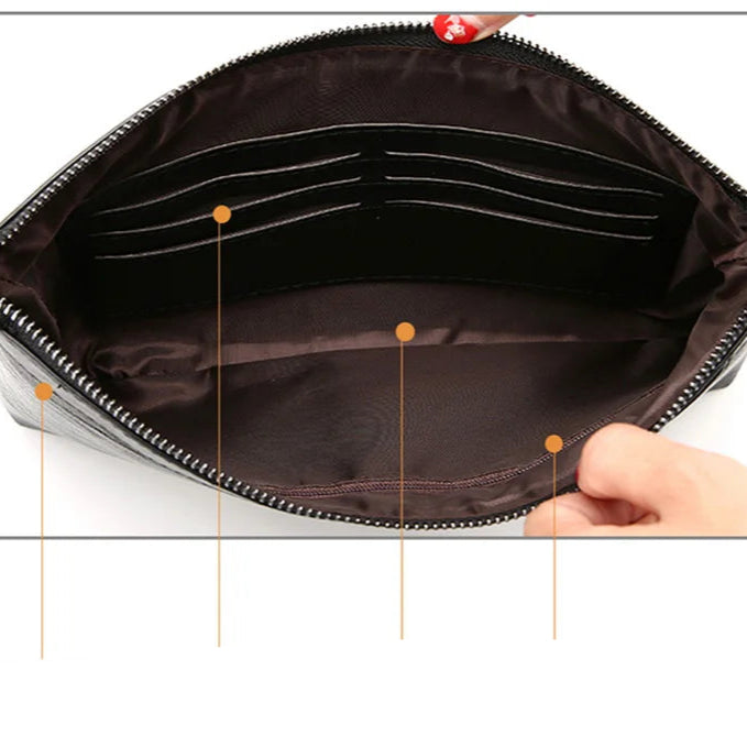 Classic leather clutch