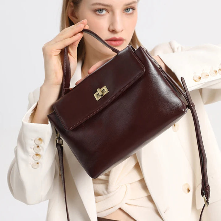 Chic leather crossbody bag for women