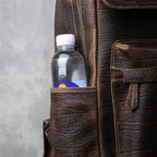Sleek leather rucksack backpack