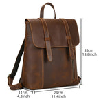 Structured leather rucksack backpack