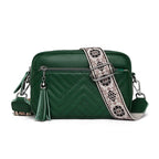 Textured leather crossbody bag