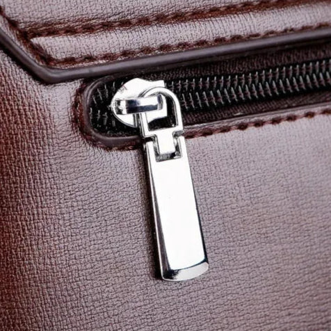 Men's leather briefcase bag