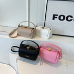 Fashion leather shoulder bag with top handle