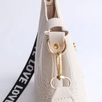 Classic leather shoulder bag for women