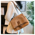 Casual suede sling handbag