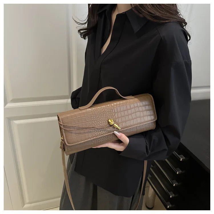 Compact leather handbag