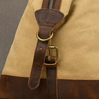 Soft leather overnight duffle bag