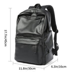 Large leather backpack for men